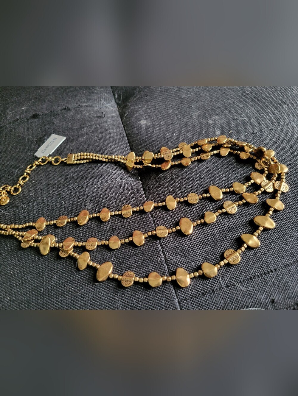 NEW CHICOS GOLD NUGGET NECKLACE